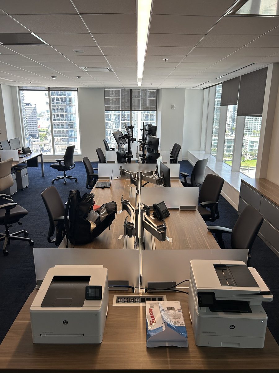 Client office with a Fort Lauderdale skyline view